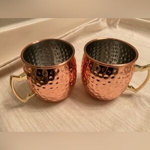 NWOT: 2 copper Moscow Mule mugs, 20 oz.